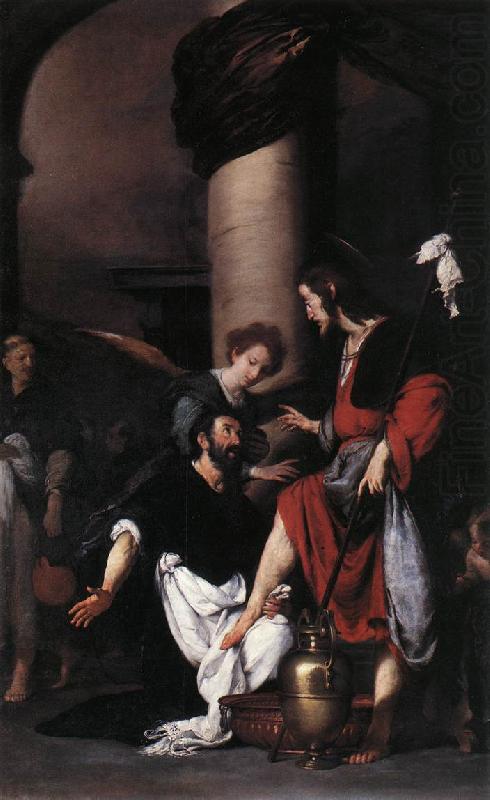 St Augustine Washing the Feet of Christ  fg, STROZZI, Bernardo